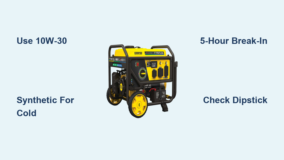 Champion Generator Oil Type Guide Inverter and Generator Reviews
