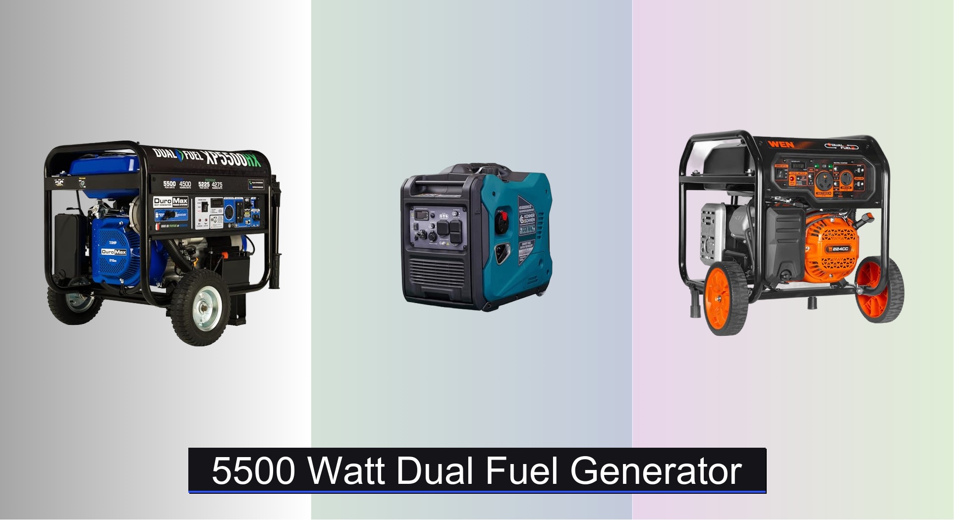 5 Best 5500 Watt Dual Fuel Generators of 2026 - Inverter and Generator